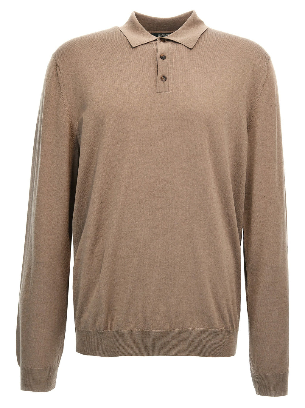 ZANONE Beige Virgin Wool Polo Shirt
