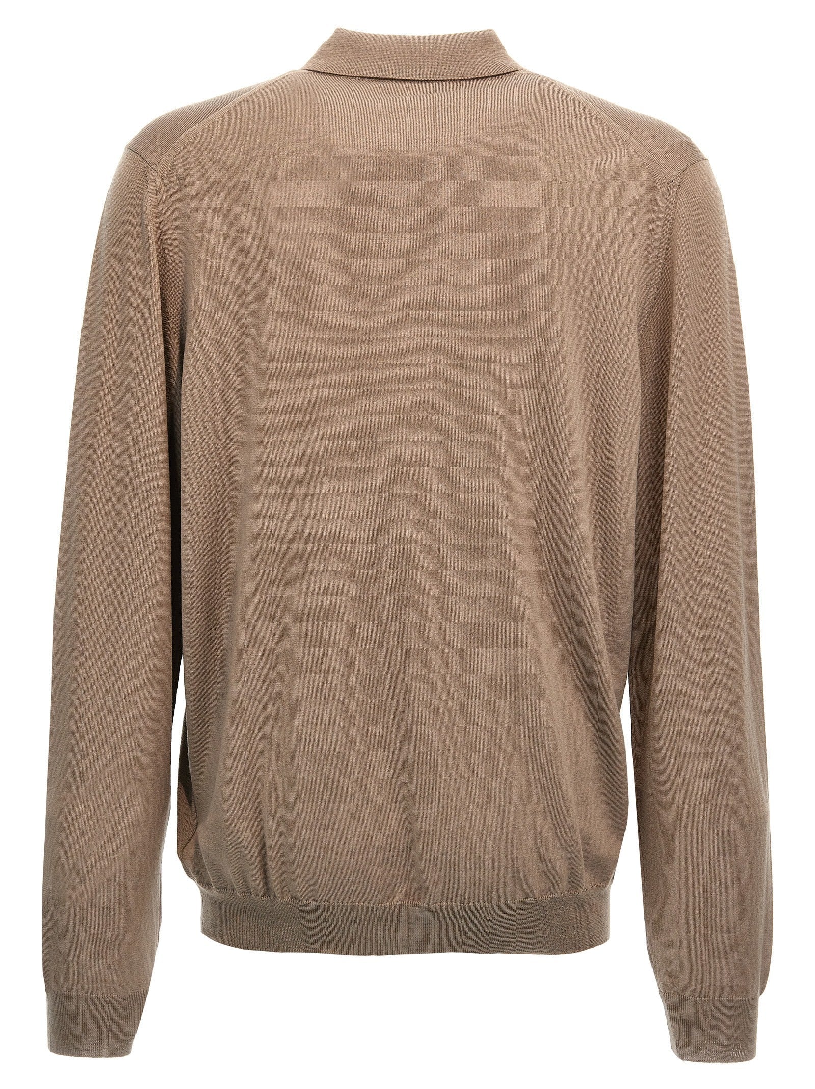 ZANONE Beige Virgin Wool Polo Shirt