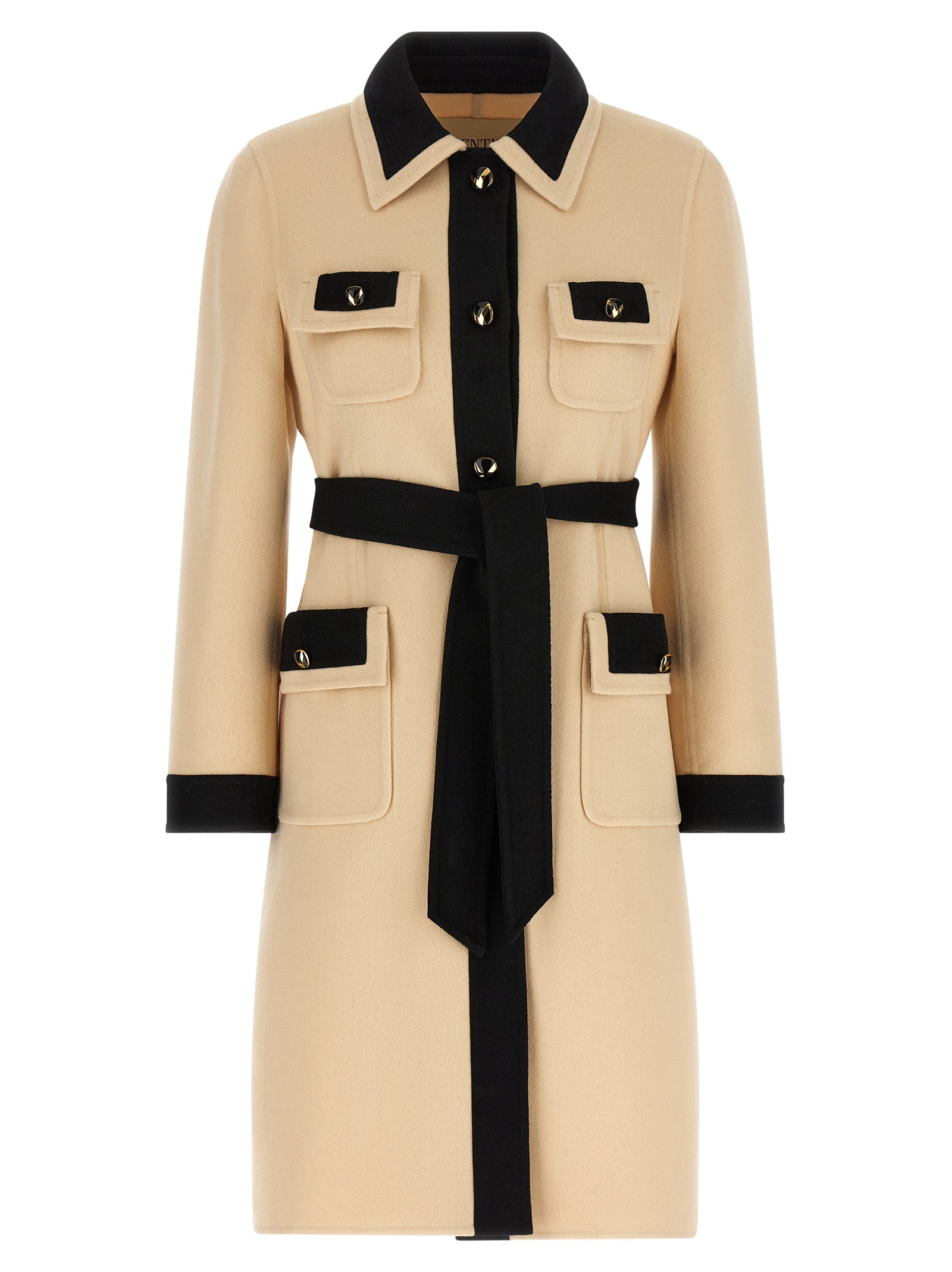Valentino Garavani Beige Virgin Wool Coat