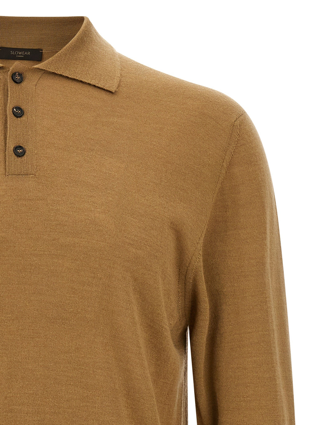 ZANONE Beige Cashmere Polo Shirt