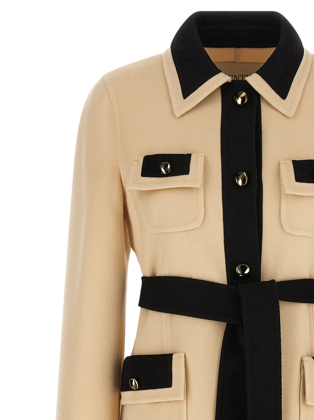 Valentino Garavani Beige Virgin Wool Coat