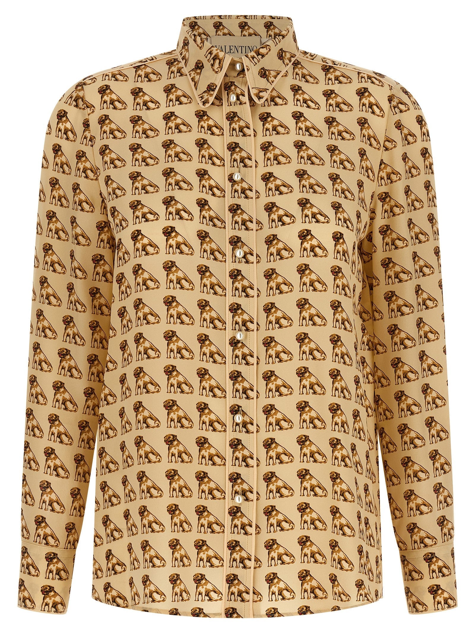 Valentino Garavani Beige Silk Blouse
