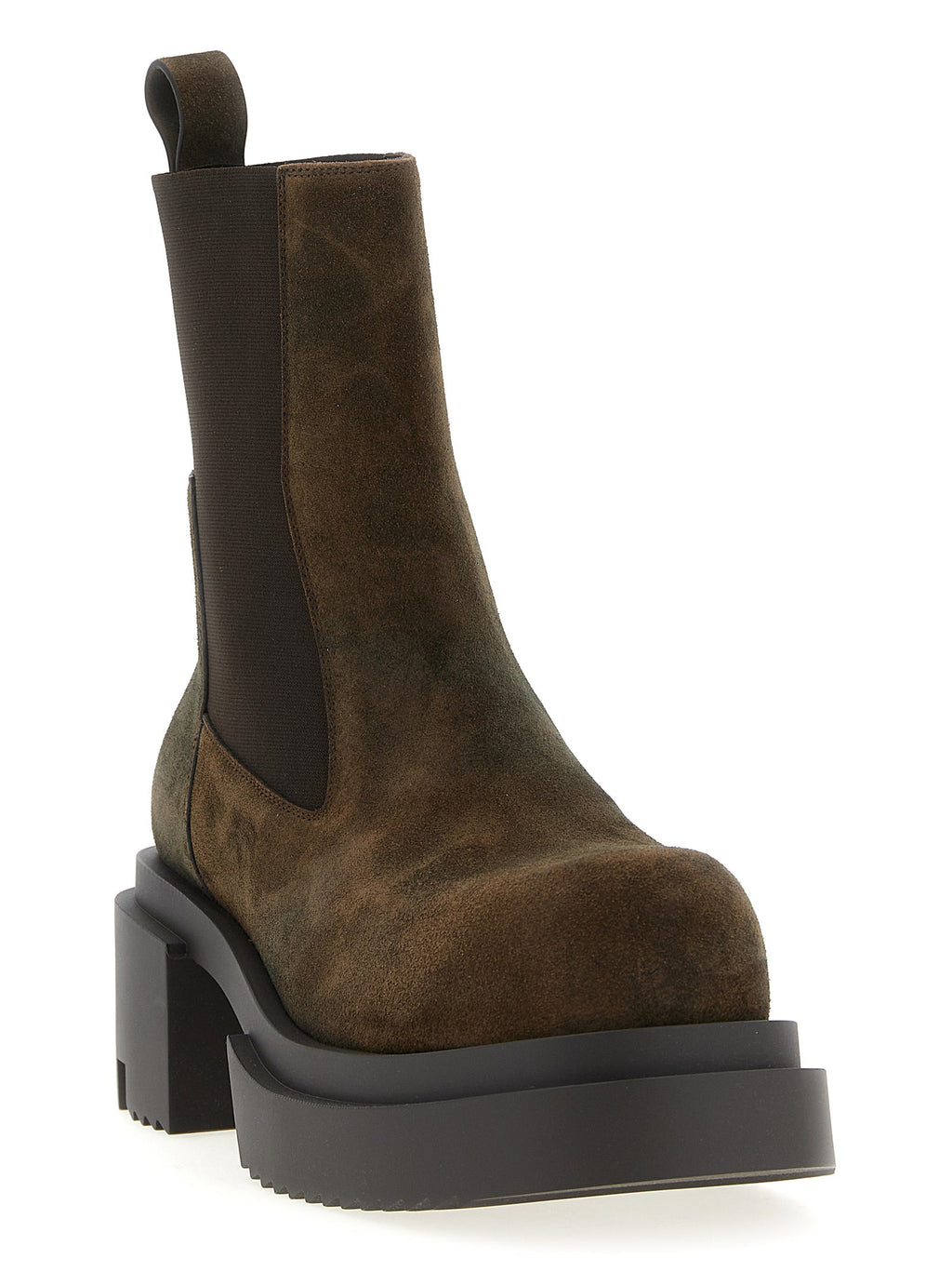 Rick Owens Brown Calfskin Ankle Boots