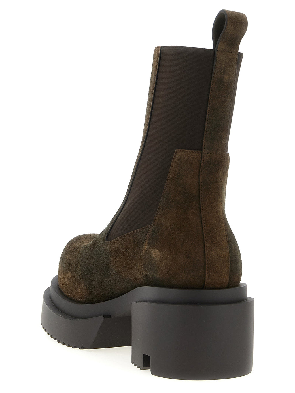 Rick Owens Brown Calfskin Ankle Boots