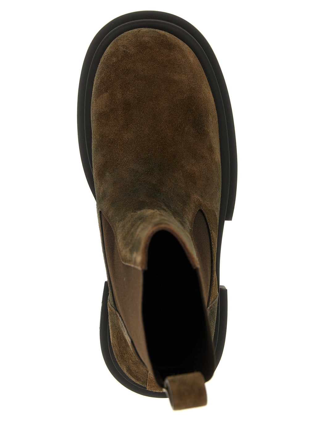 Rick Owens Brown Calfskin Ankle Boots