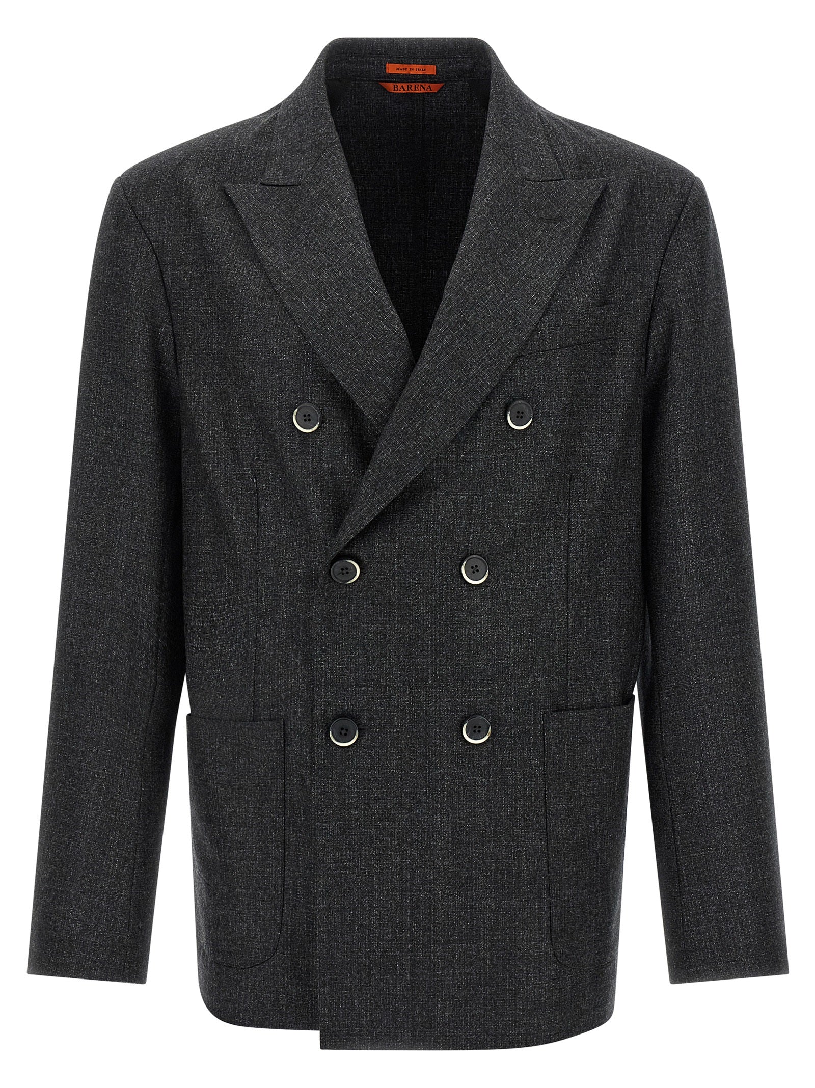 BARENA Gray Virgin Wool Blazer