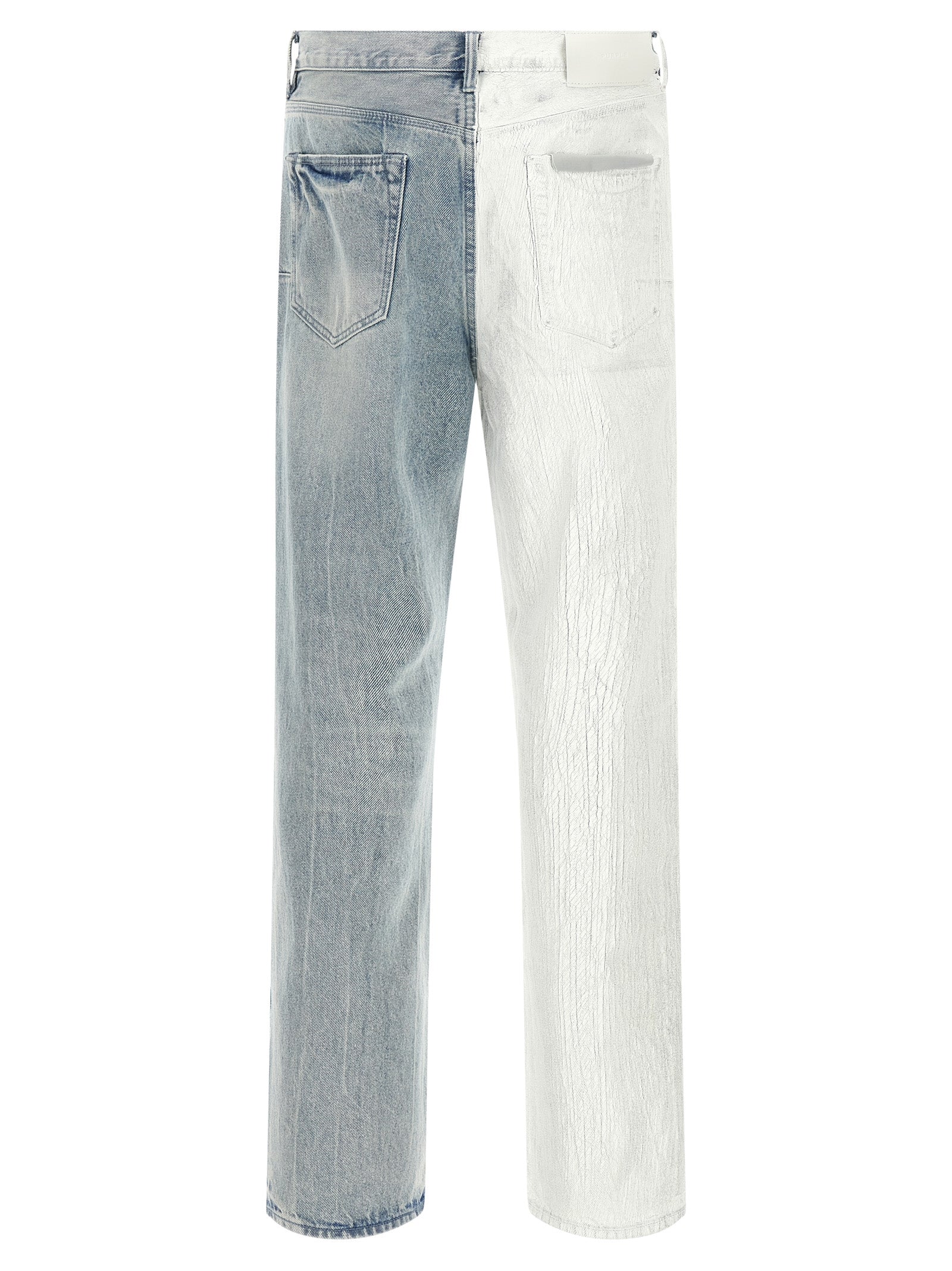 PURPLE Blue Cotton Straight-Leg Jeans