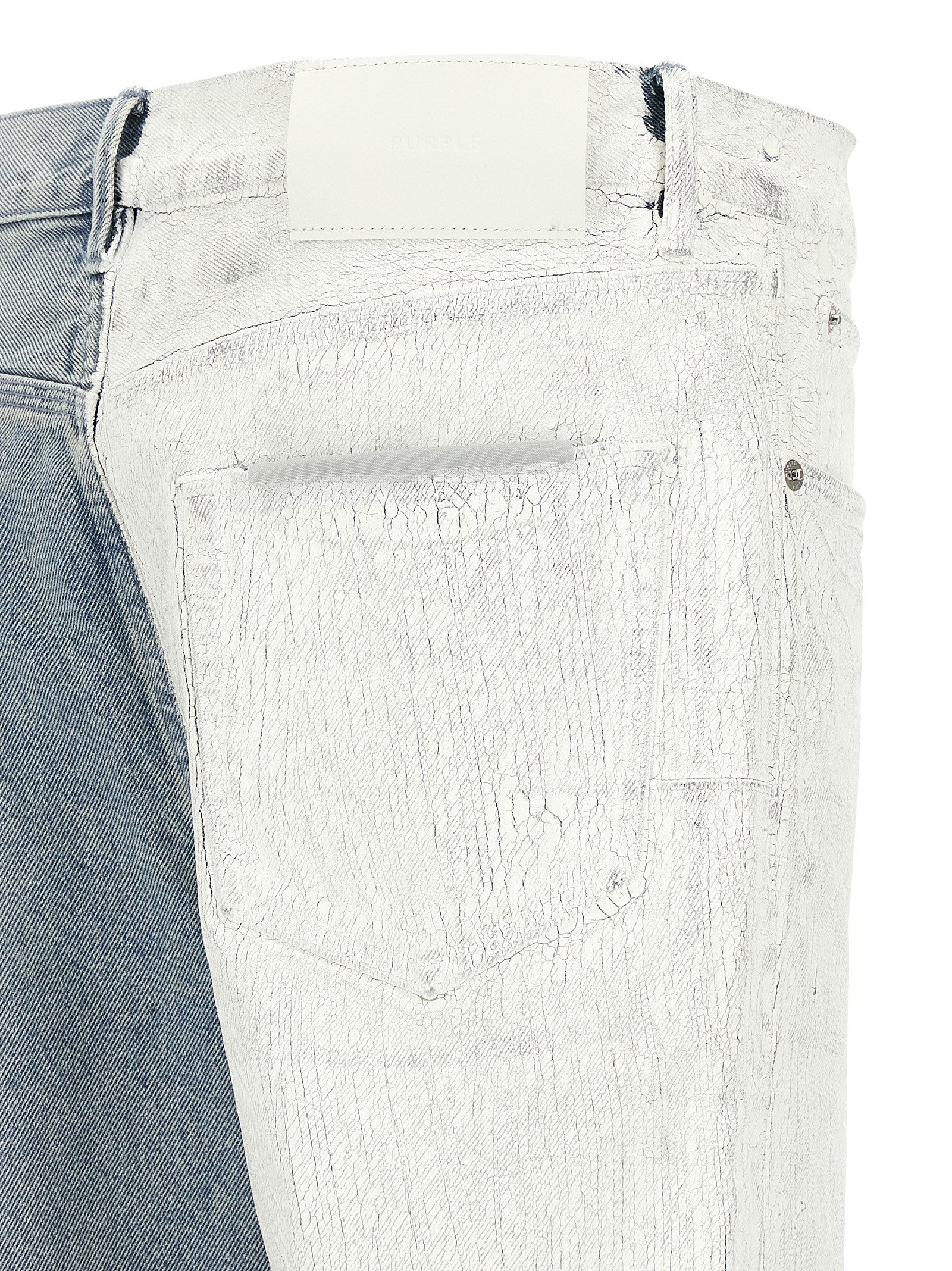 PURPLE Blue Cotton Straight-Leg Jeans