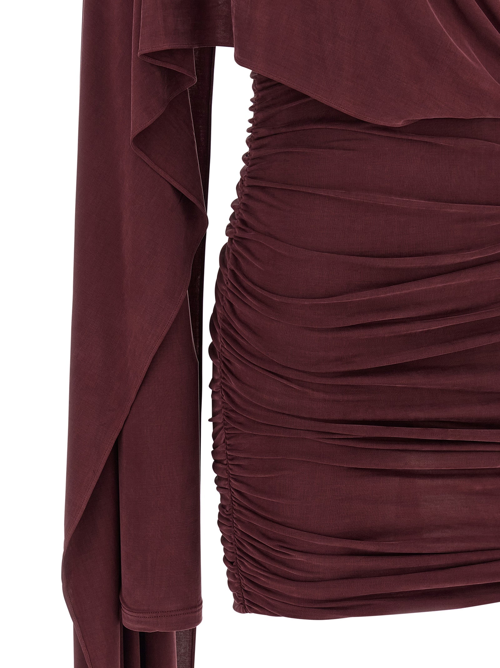 The Andamane Bordeaux Copper Short Dress The Andamane