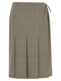 Marni Gray Polyester Midi Skirt