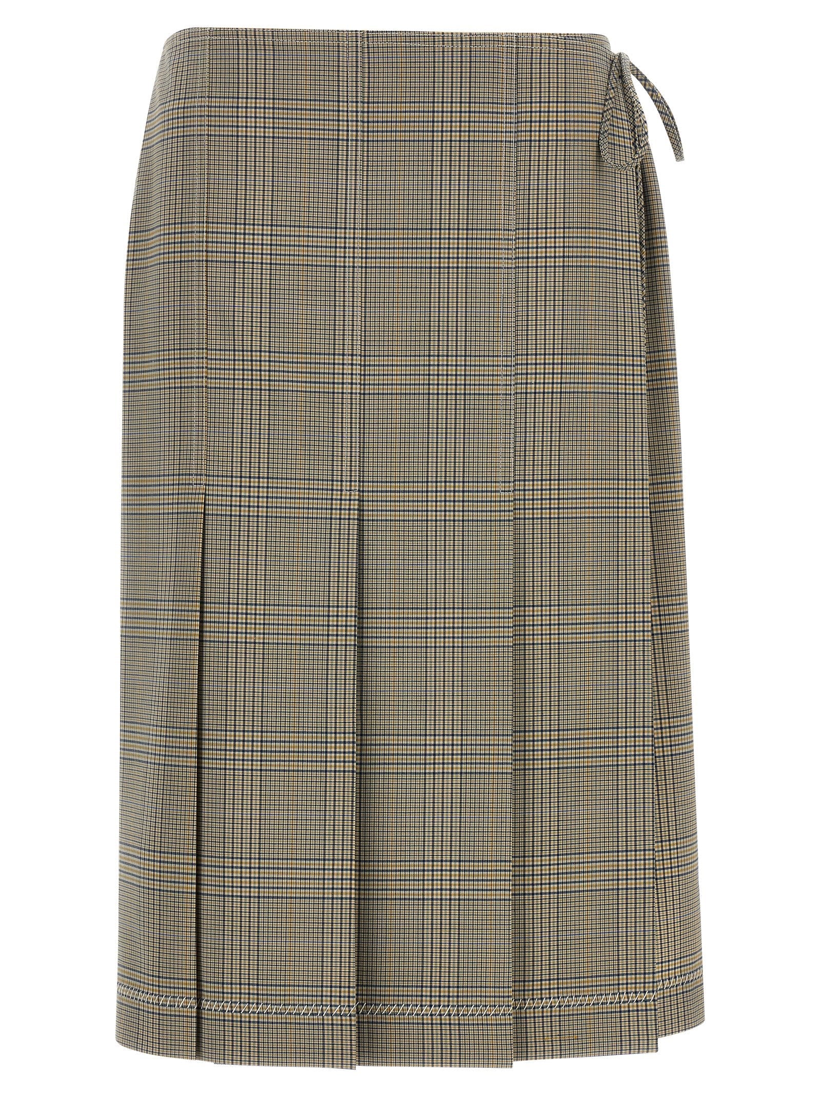Marni Gray Polyester Midi Skirt