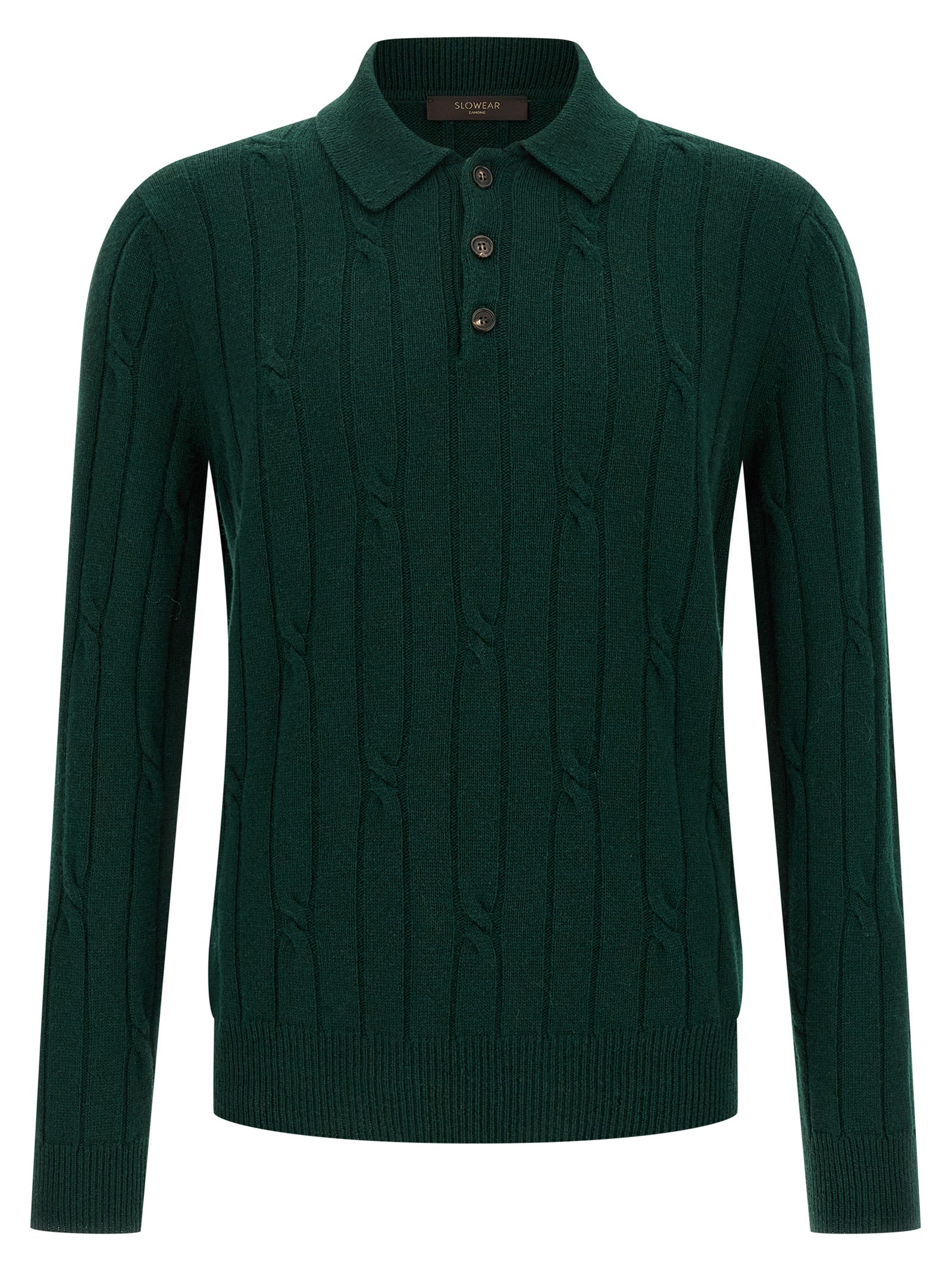 ZANONE Bicolor Virgin Wool Polo Shirt