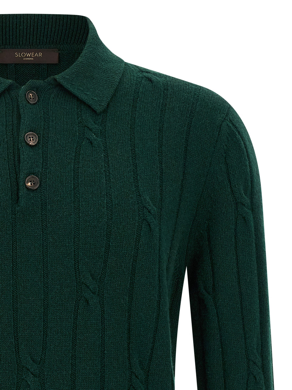 ZANONE Bicolor Virgin Wool Polo Shirt