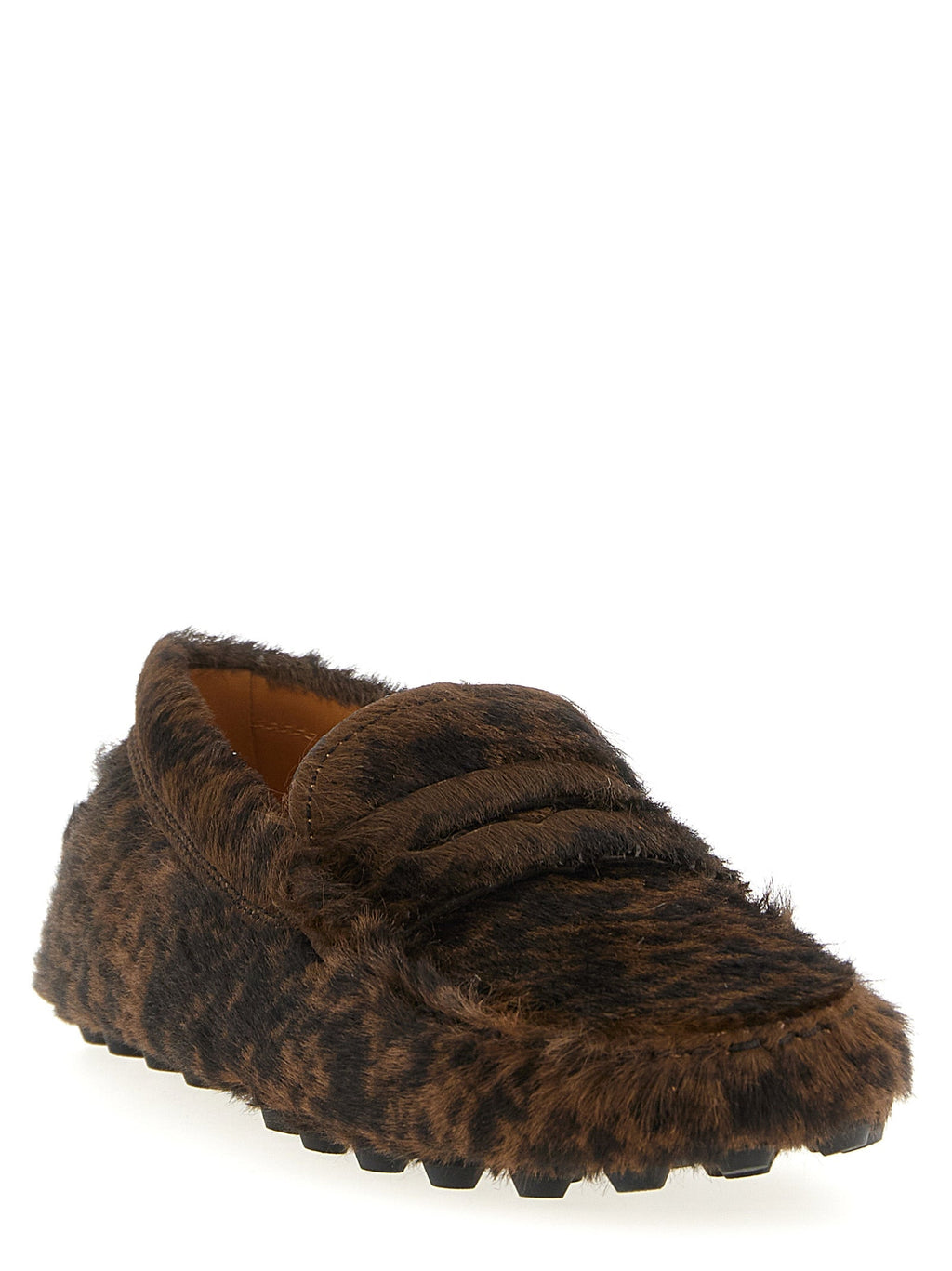 Tod's Brown Calfskin Slip-On Loafers