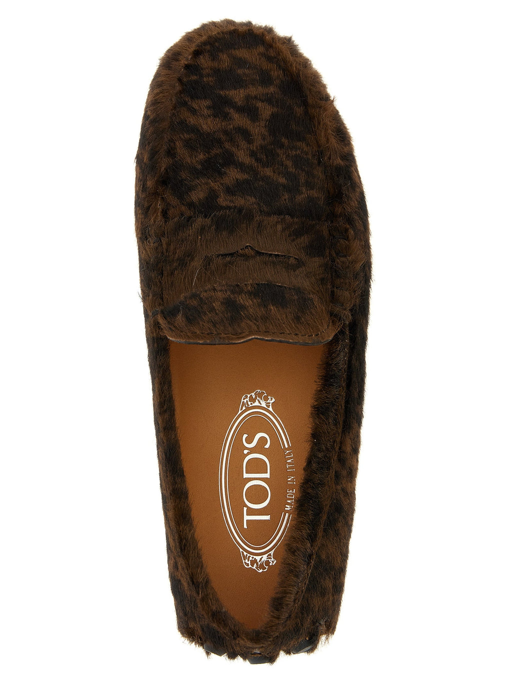 Tod's Brown Calfskin Slip-On Loafers