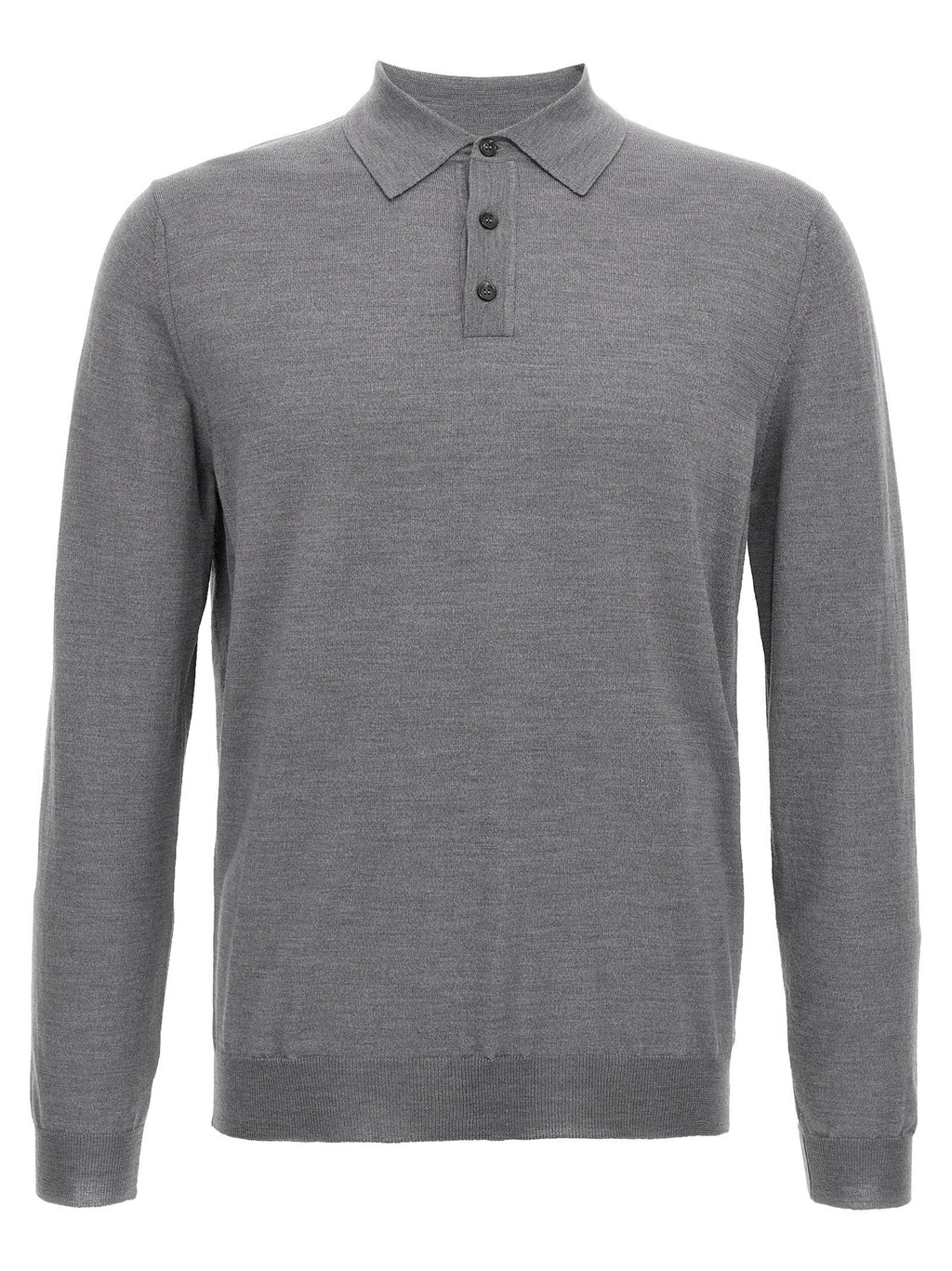 ZANONE Gray Cashmere Polo Shirt