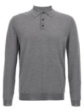 ZANONE Gray Cashmere Polo Shirt