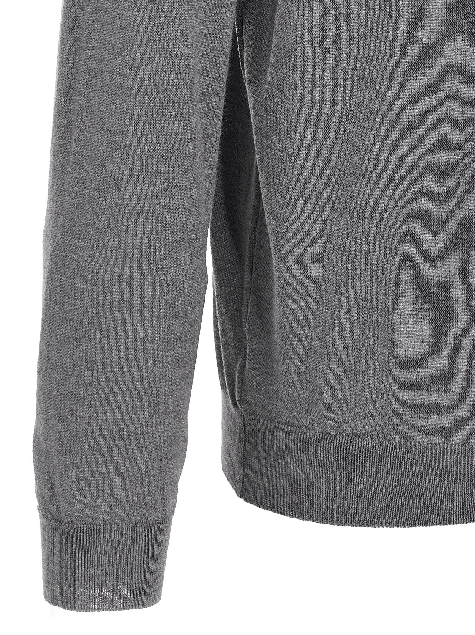 ZANONE Gray Cashmere Polo Shirt