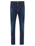 Dsquared² Blue Cotton Straight-Leg Jeans