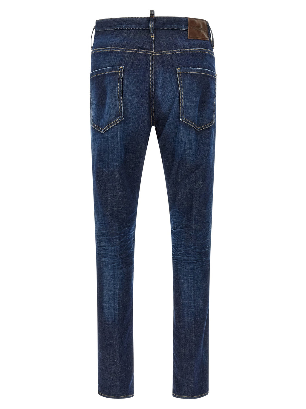 Dsquared² Blue Cotton Straight-Leg Jeans