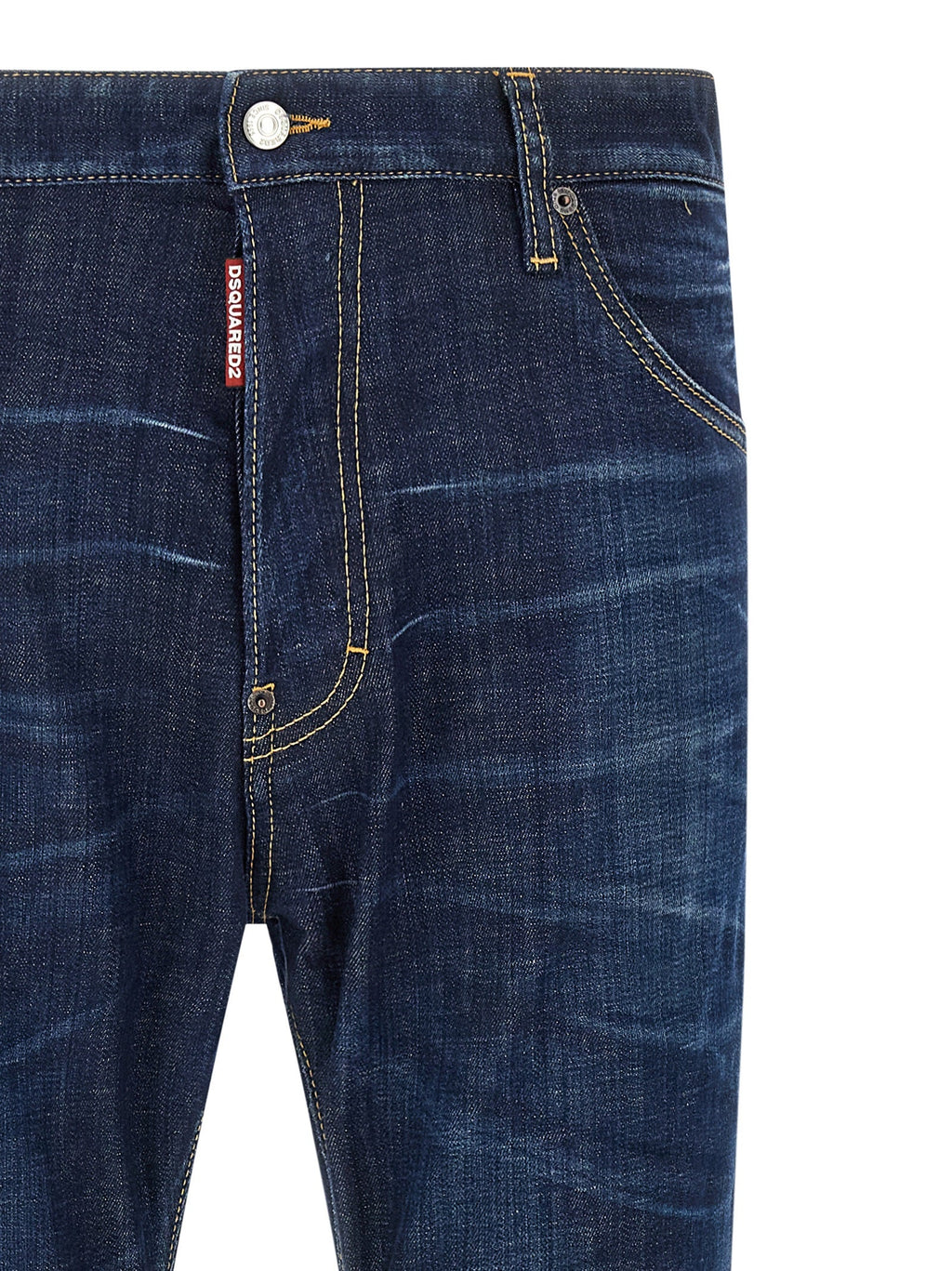Dsquared² Blue Cotton Straight-Leg Jeans