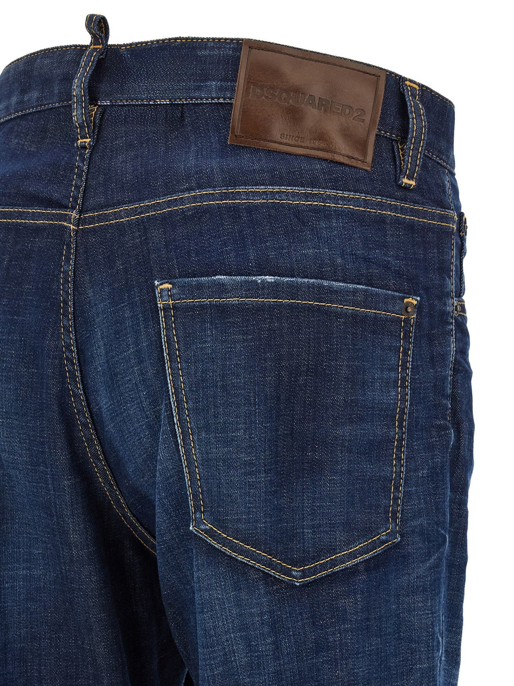 Dsquared² Blue Cotton Straight-Leg Jeans