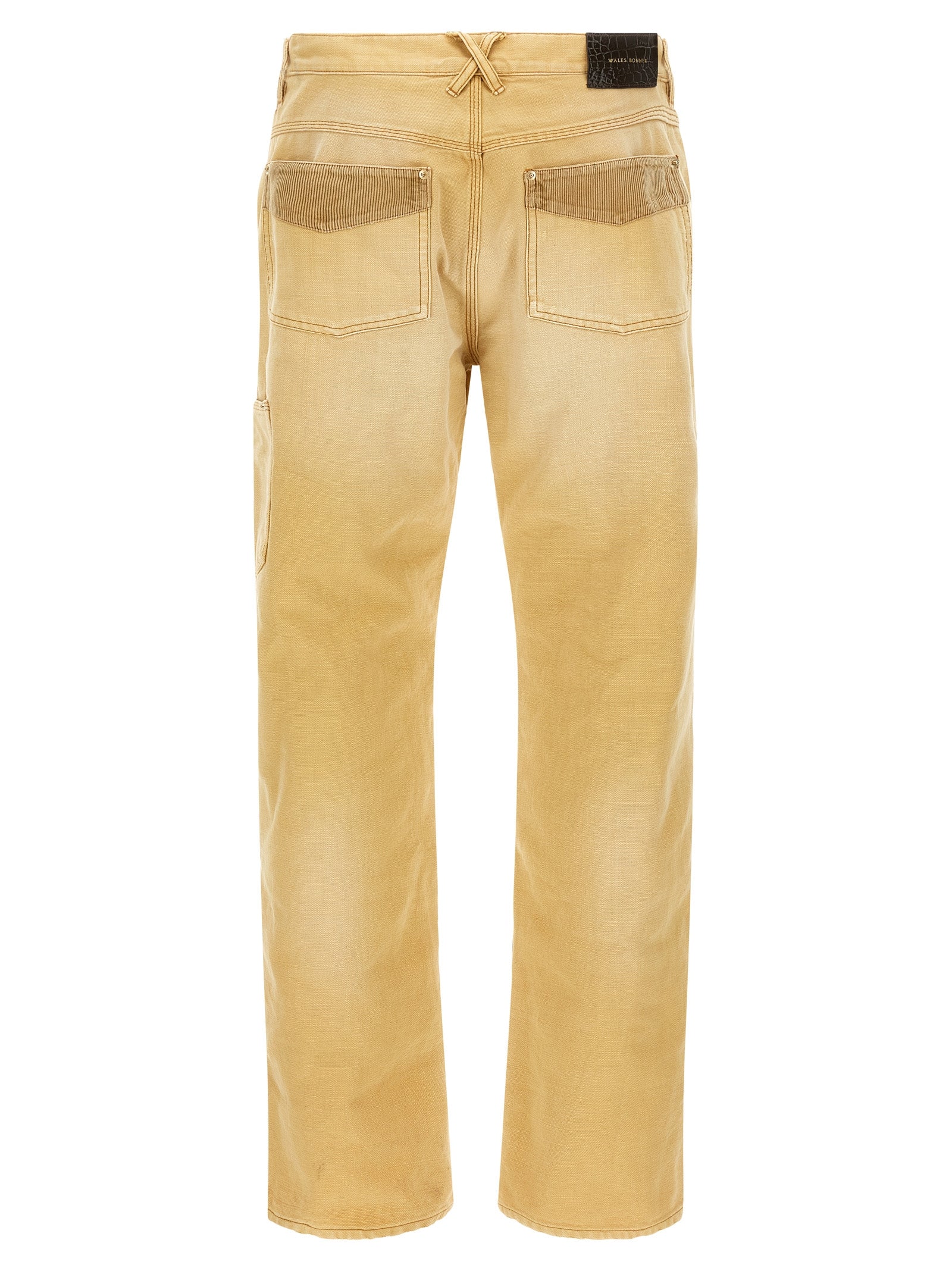 WALES BONNER Beige Cotton Casual Pants
