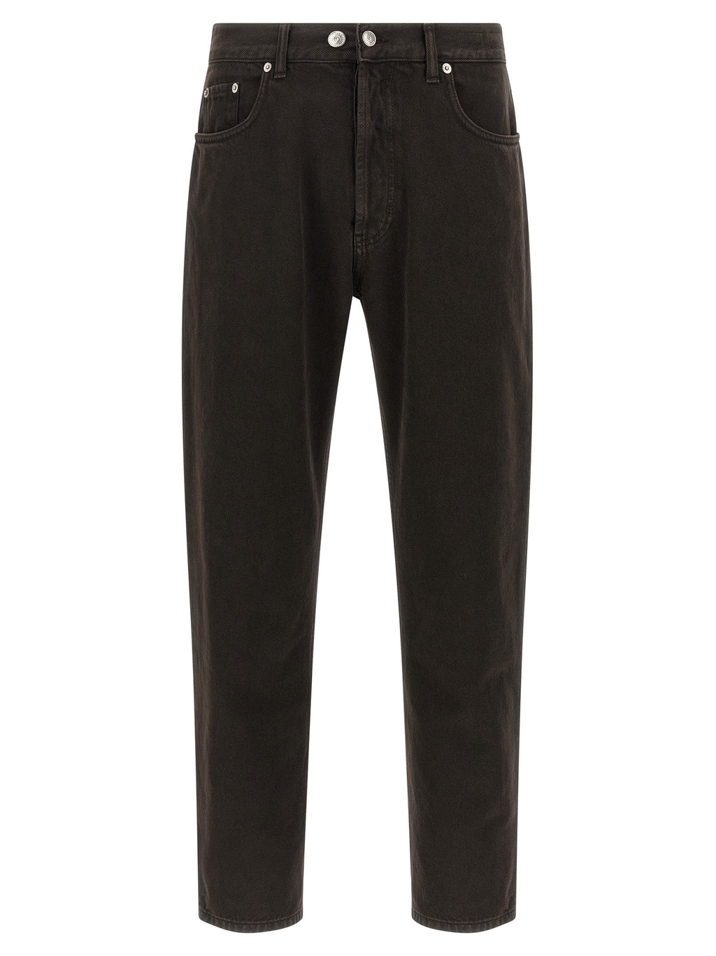Department 5 Black Cotton Tapered Jeans