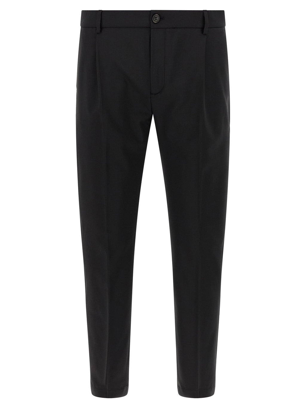 Department 5 Black Virgin Wool Cropped Pants
