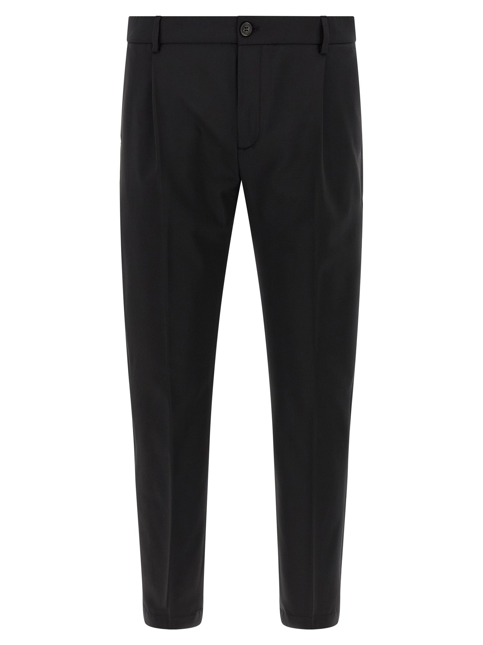 Department 5 Black Virgin Wool Cropped Pants