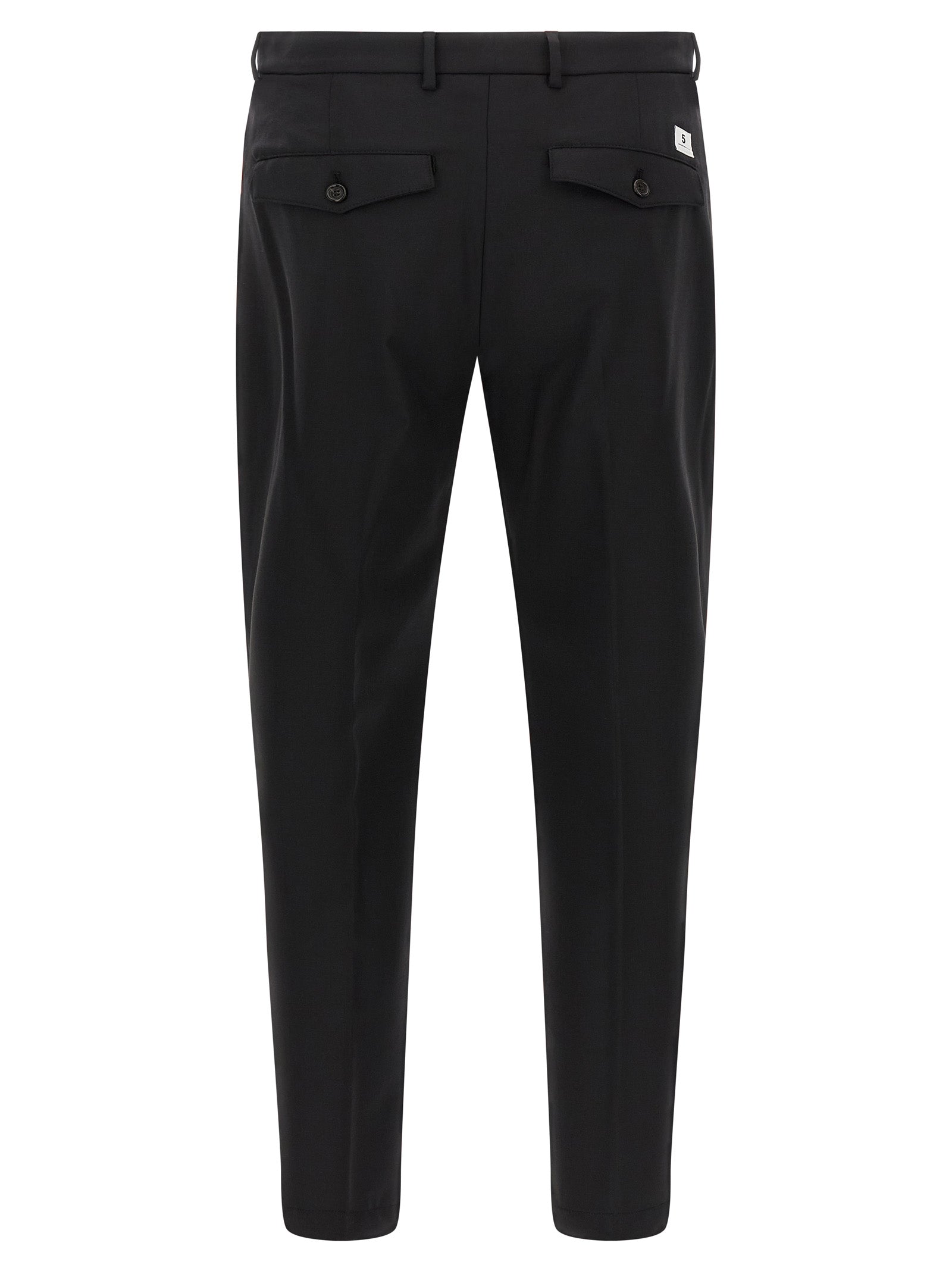 Department 5 Black Virgin Wool Cropped Pants