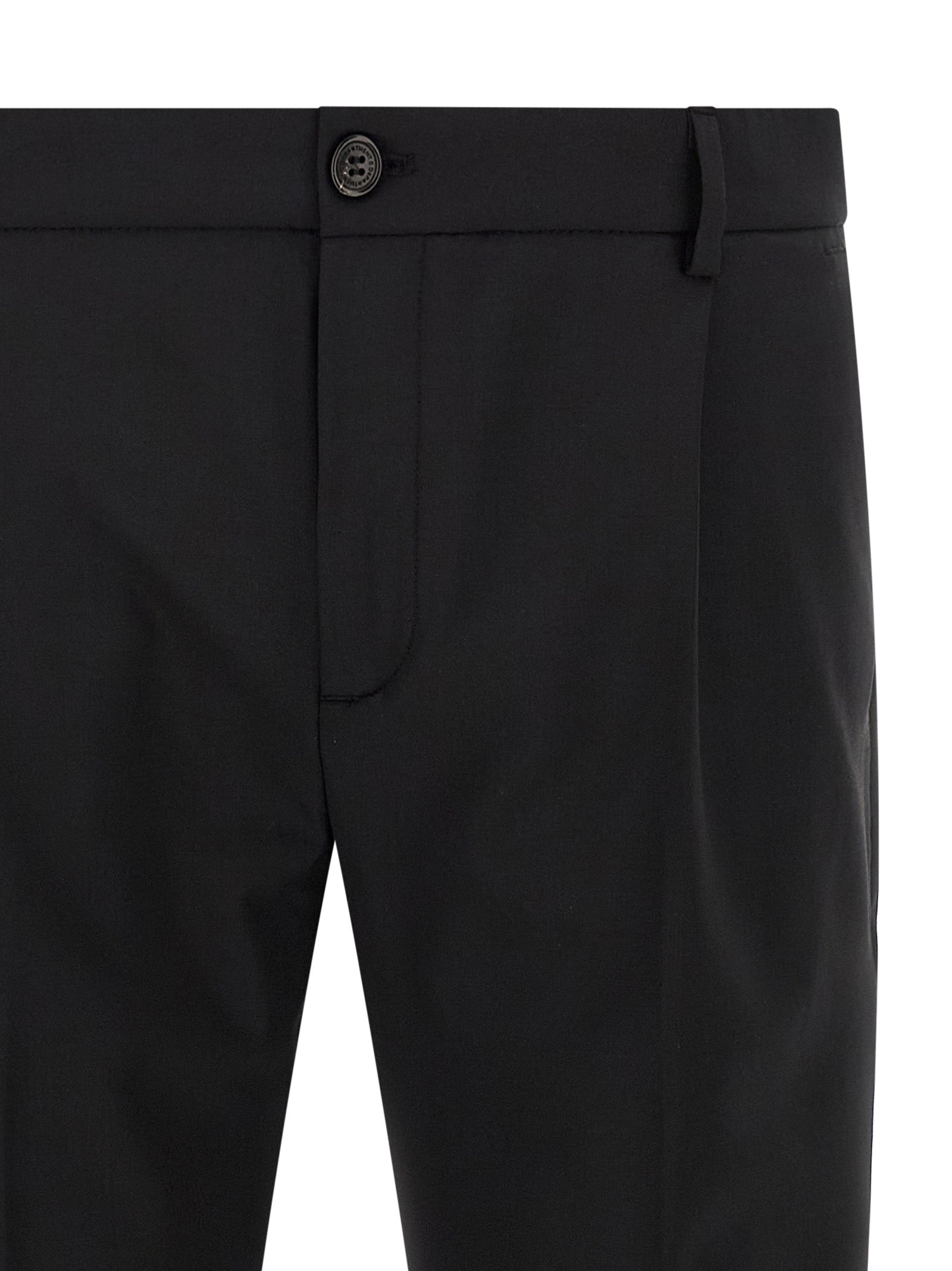 Department 5 Black Virgin Wool Cropped Pants