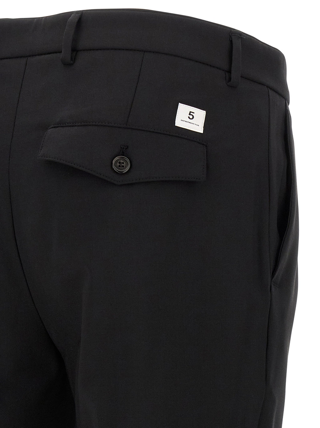Department 5 Black Virgin Wool Cropped Pants