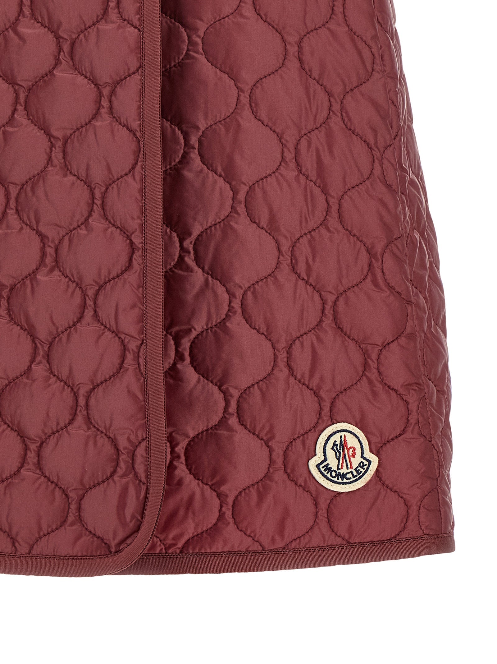 Moncler Bordeaux Polyamide Long Skirt