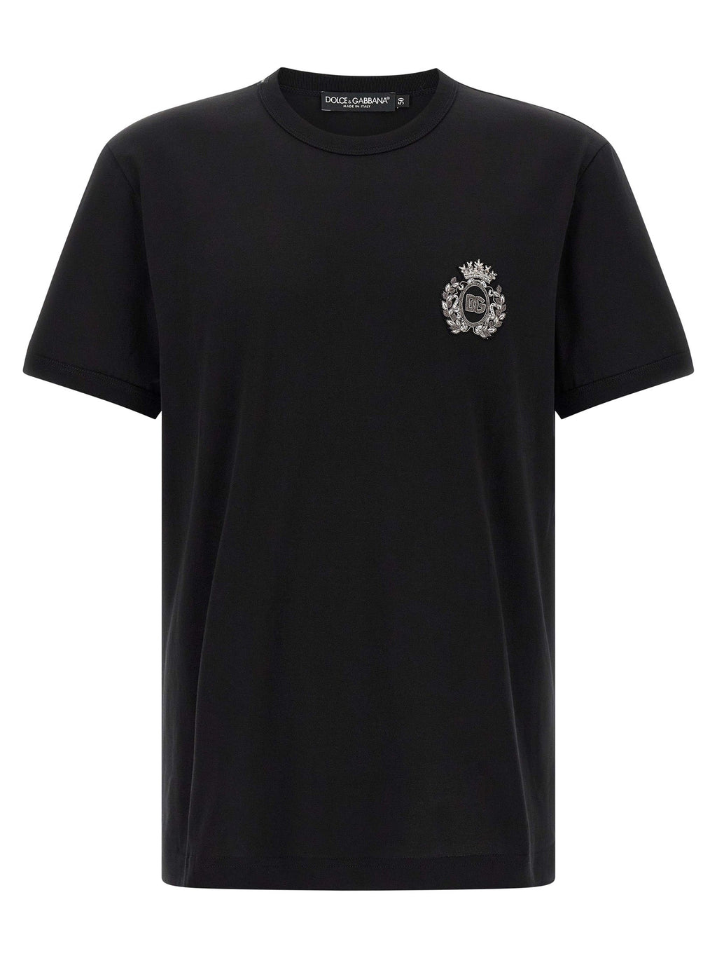 Dolce & Gabbana Black Cotton T-Shirt