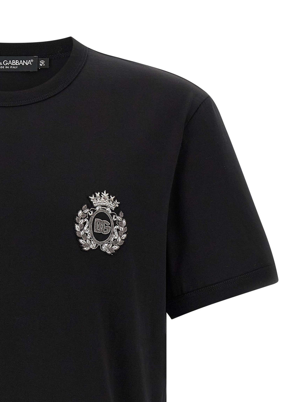 Dolce & Gabbana Black Cotton T-Shirt