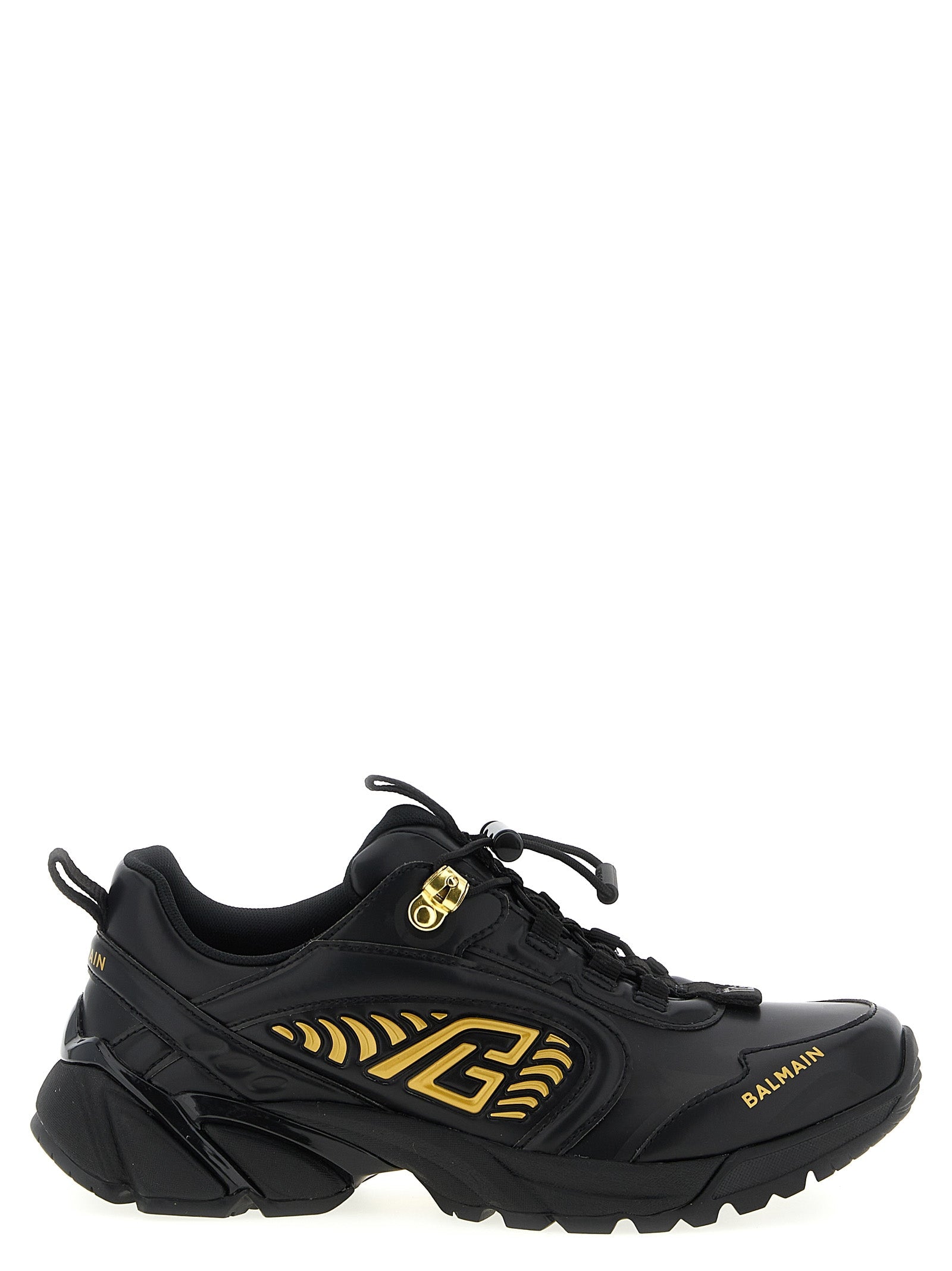 Balmain Black Nylon Athletic Sneakers