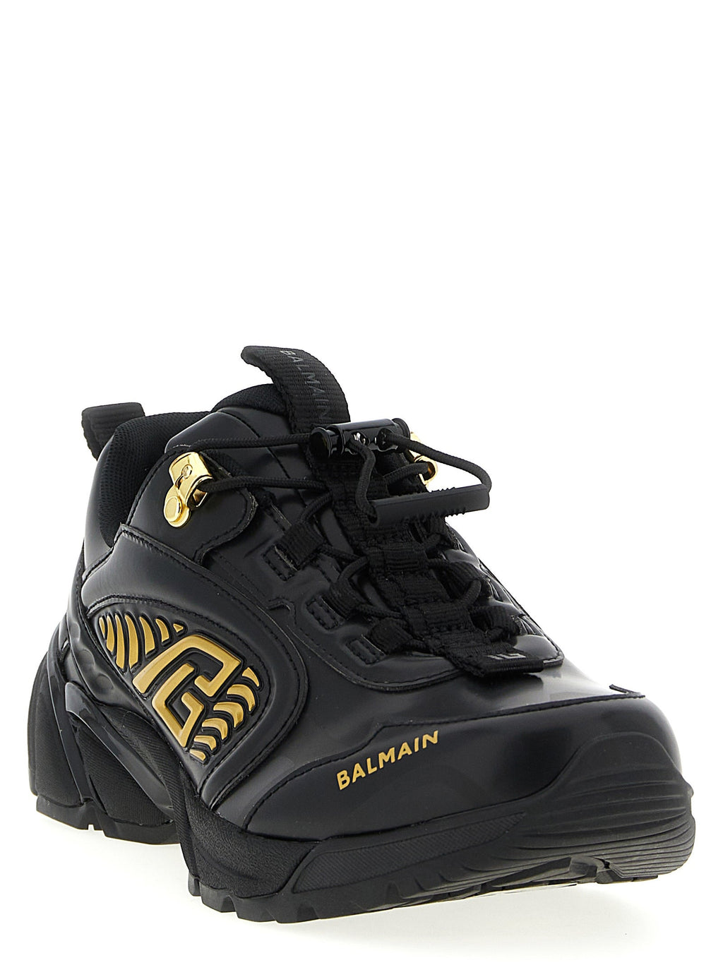 Balmain Black Nylon Athletic Sneakers