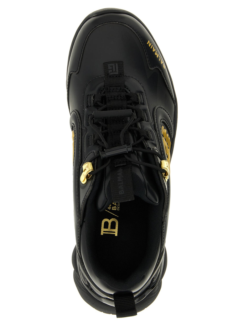Balmain Black Nylon Athletic Sneakers