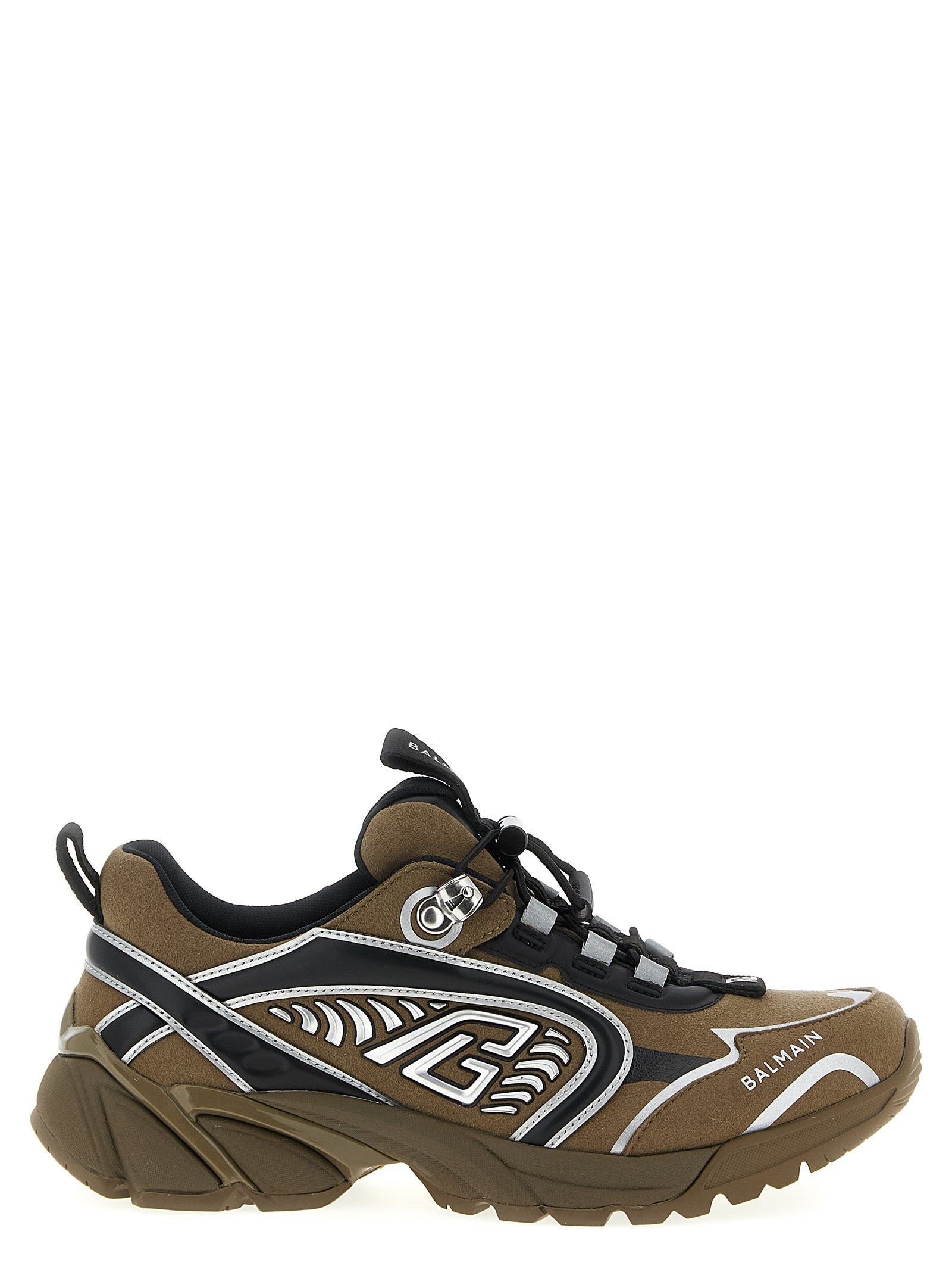 Balmain Bicolor Polyethylene Athletic Sneakers
