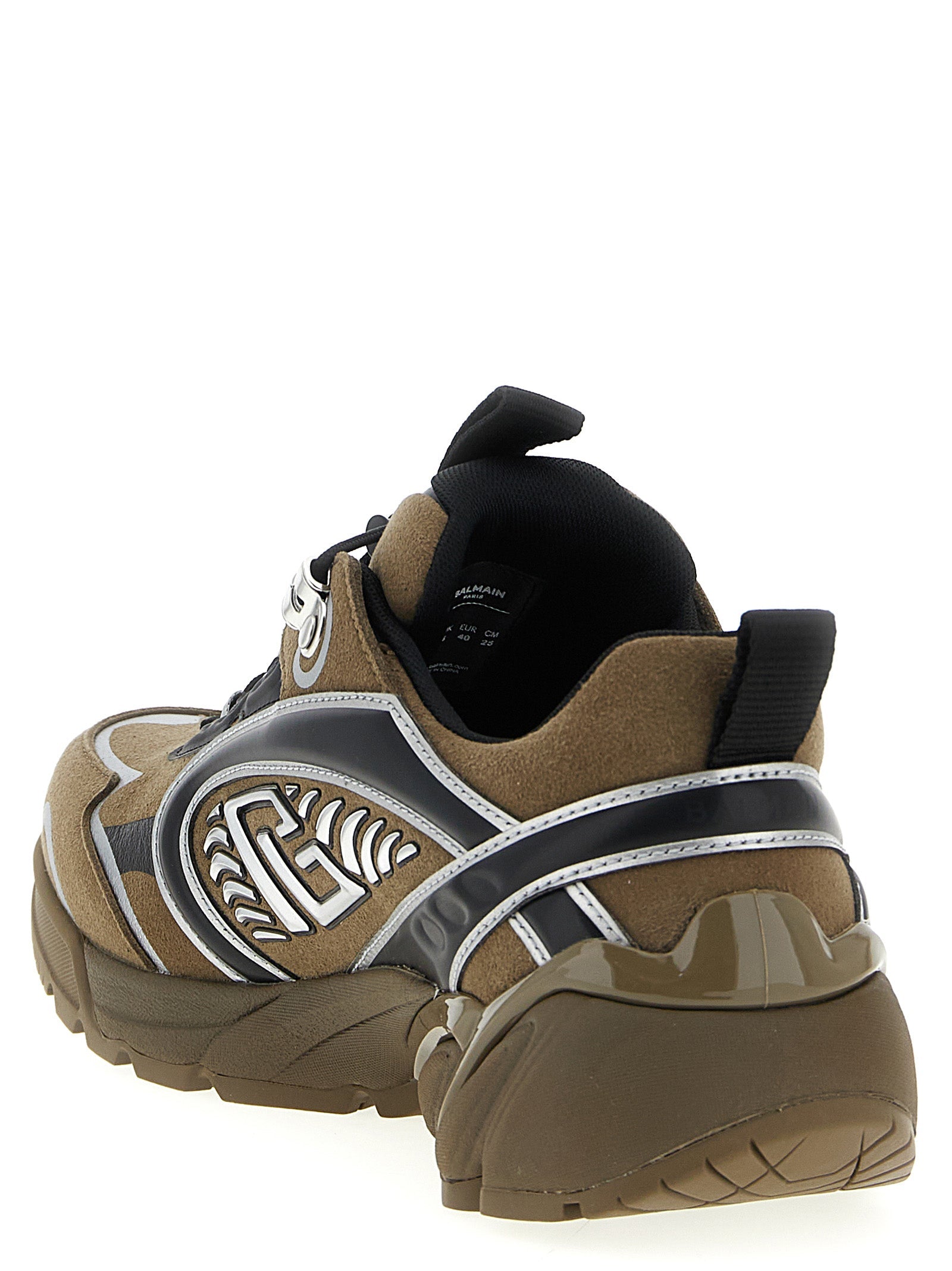 Balmain Bicolor Polyethylene Athletic Sneakers