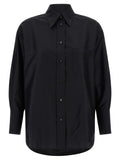 Alberto Biani Black Silk Blouse
