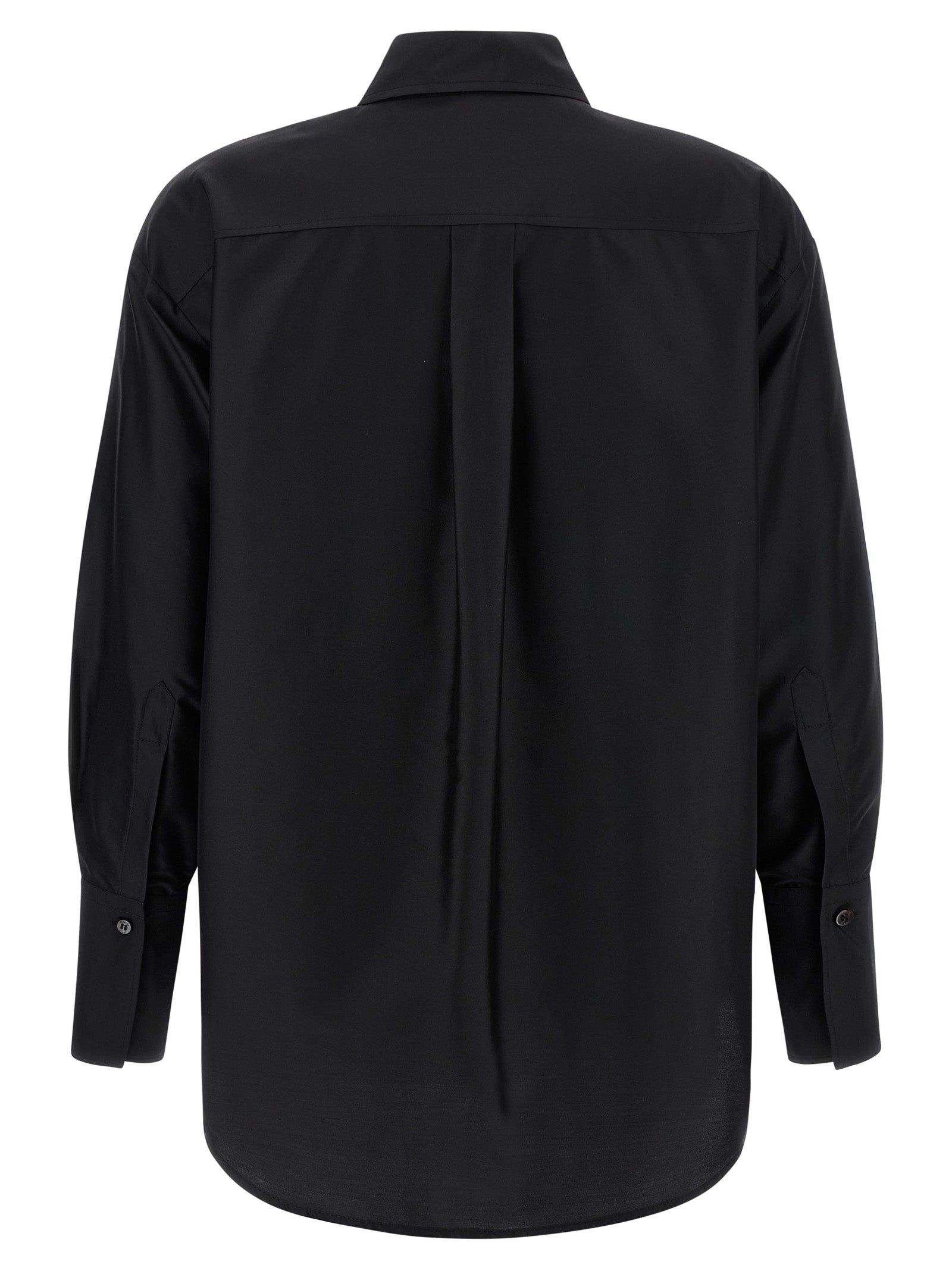 Alberto Biani Black Silk Blouse