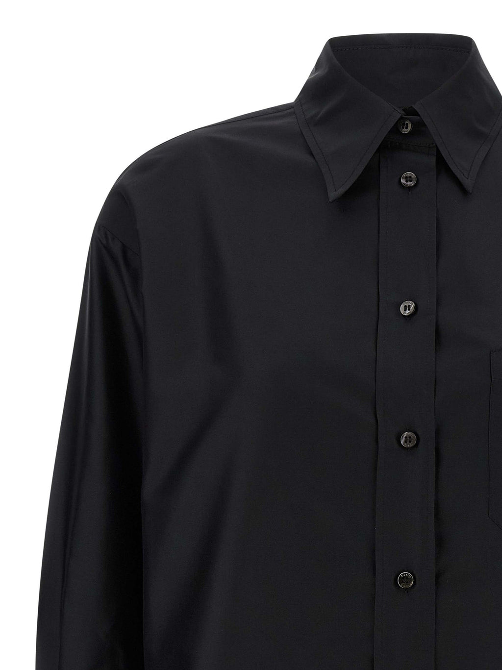 Alberto Biani Black Silk Blouse