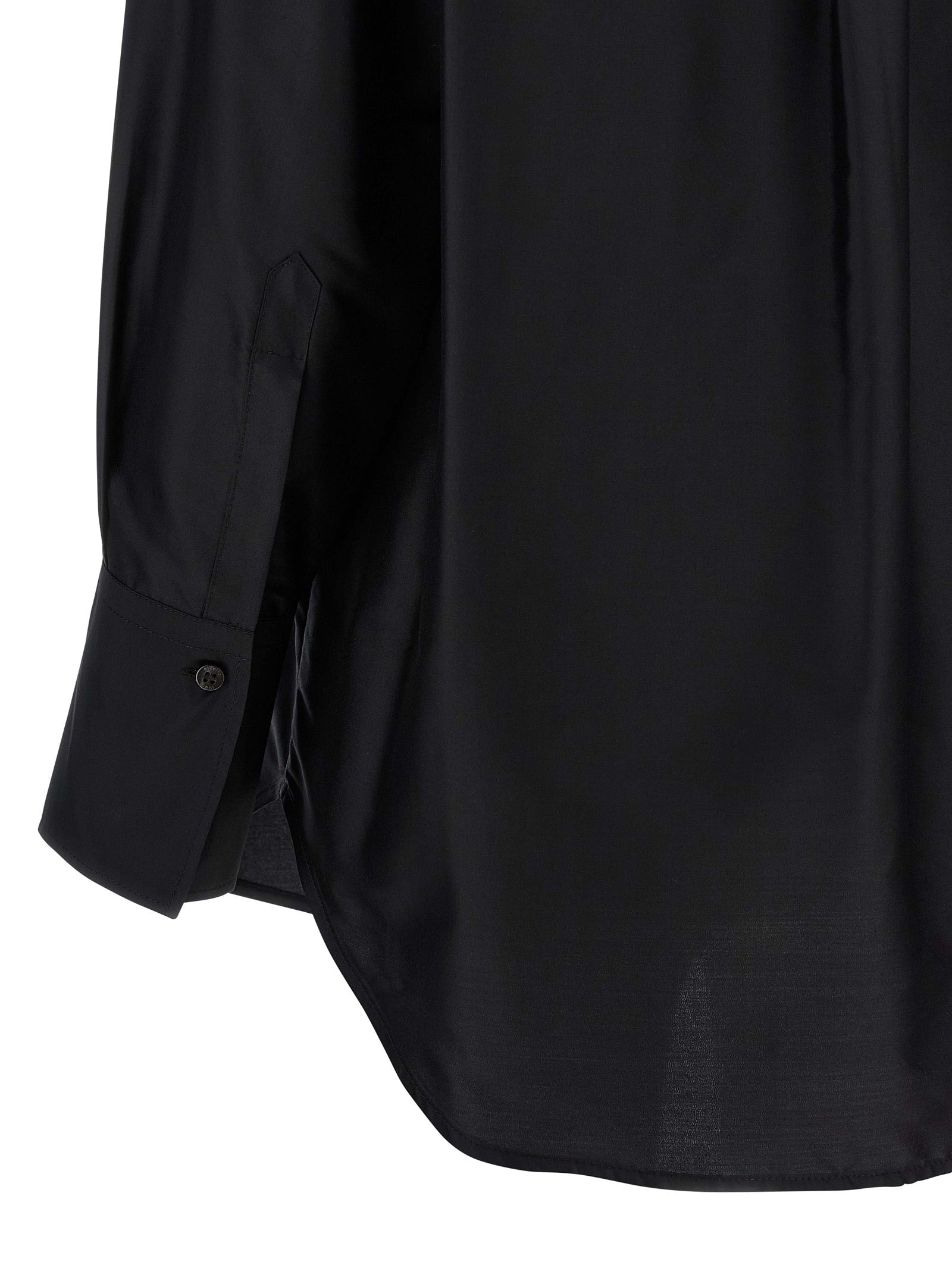 Alberto Biani Black Silk Blouse