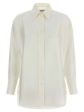 Alberto Biani White Silk Blouse
