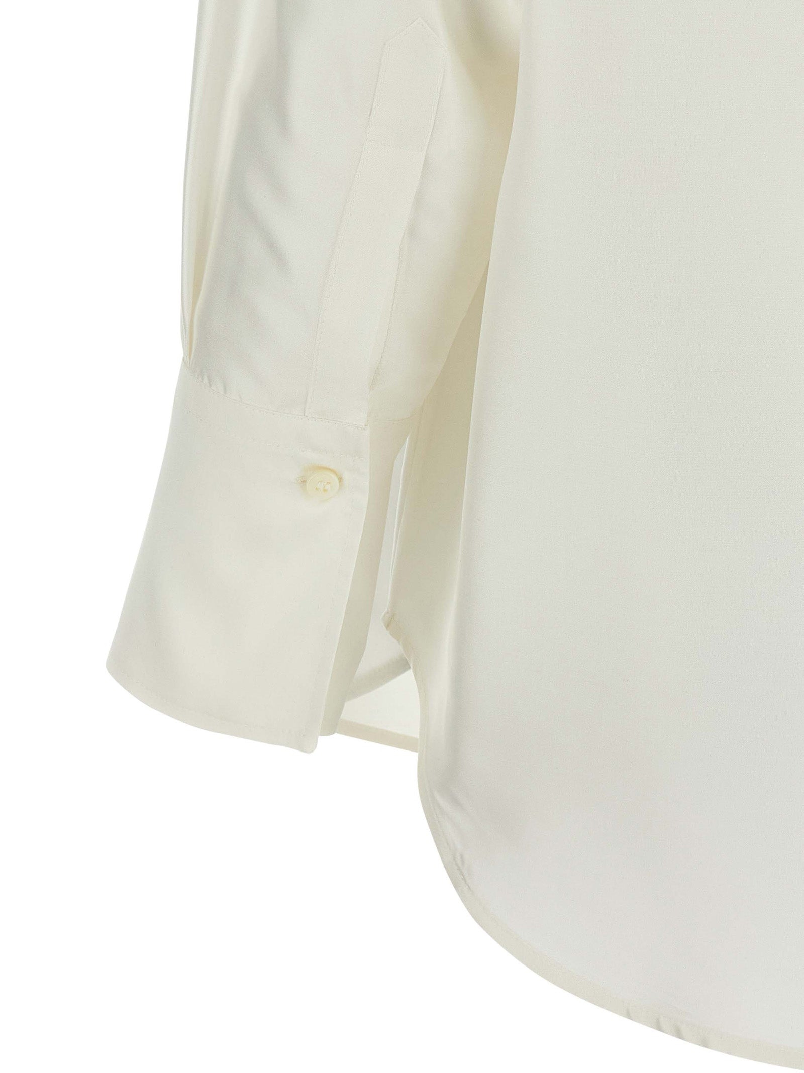 Alberto Biani White Silk Blouse