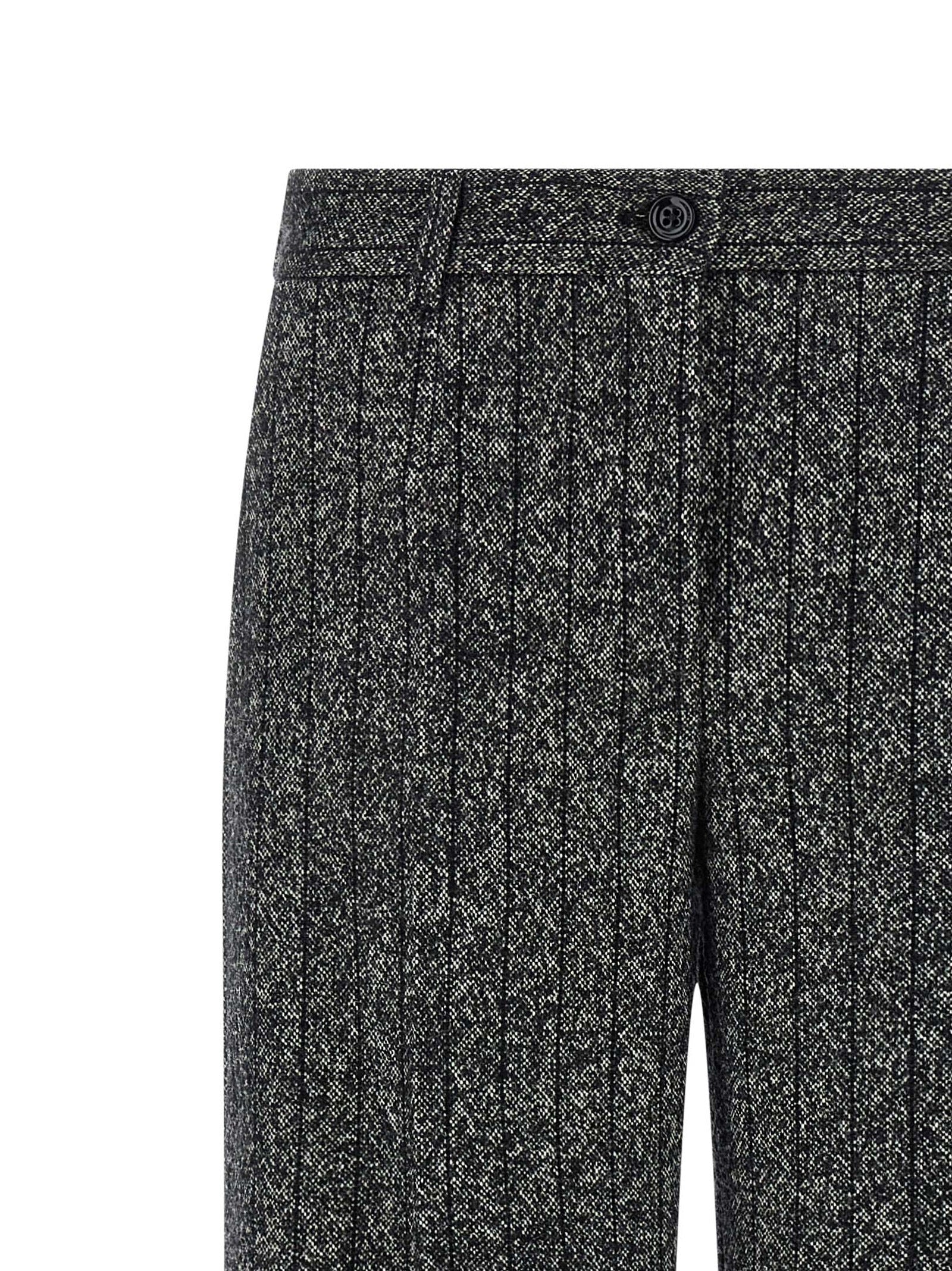Dolce & Gabbana Bicolor Virgin Wool Casual Pants