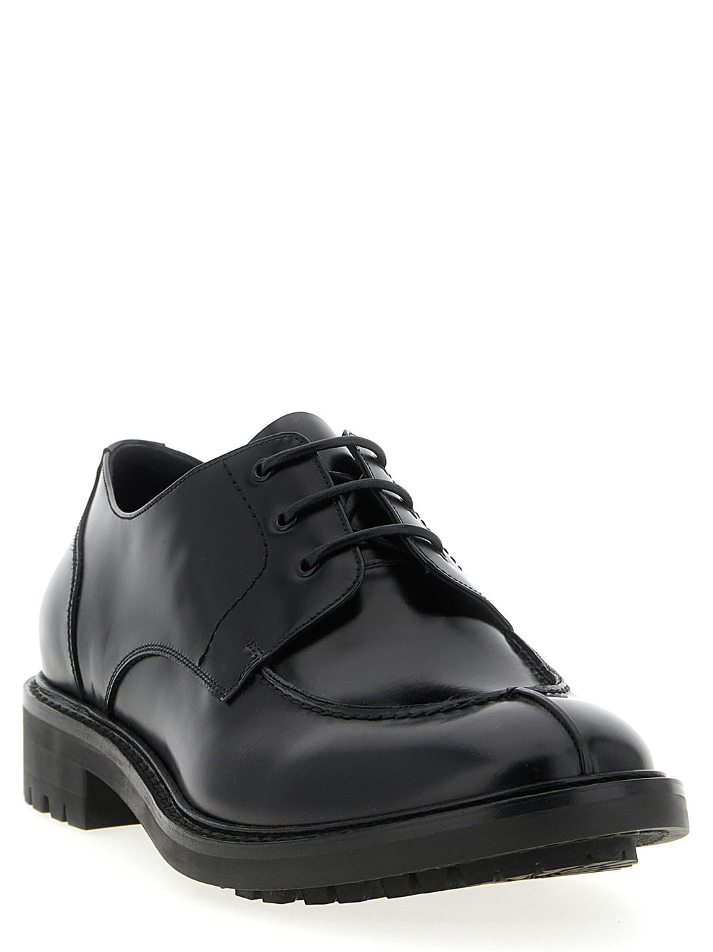 Saint Laurent Black Calfskin Oxfords And Derbies