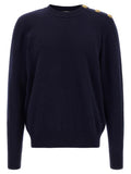 Balmain Blue Cashmere Cardigan